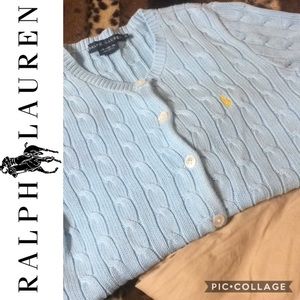 Polo Ralph Lauren short sleeve cable knit cardigan